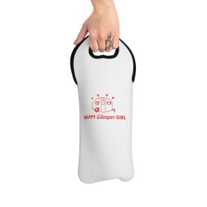 Happy Hearts Camper Wine Tote Bag